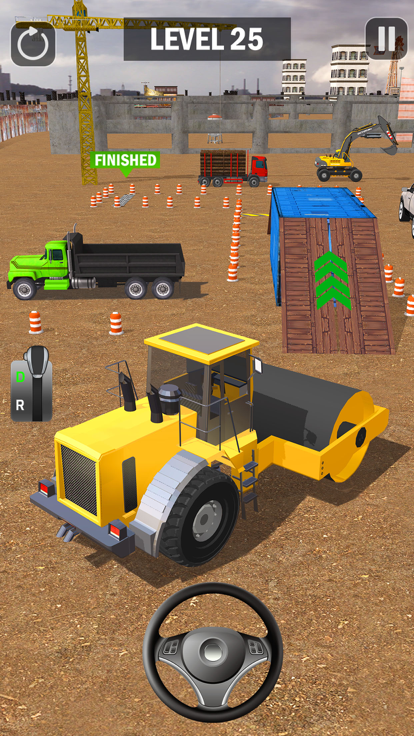 挖掘机卡车停车场3D截图3