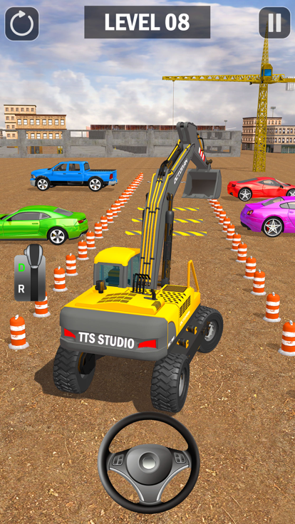 挖掘机卡车停车场3D截图1