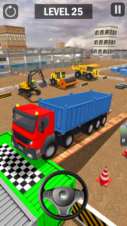 挖掘机卡车停车场3D截图
