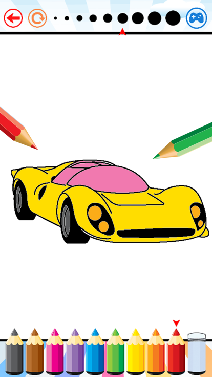 超級(jí)汽車著色書截圖1