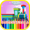 Train Coloring Book For Kids
