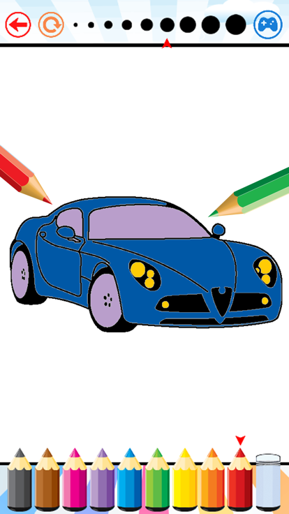 超級(jí)汽車著色書截圖2