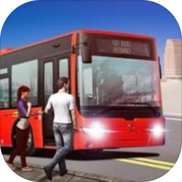 巴士停车城市巴士驱动器和公园