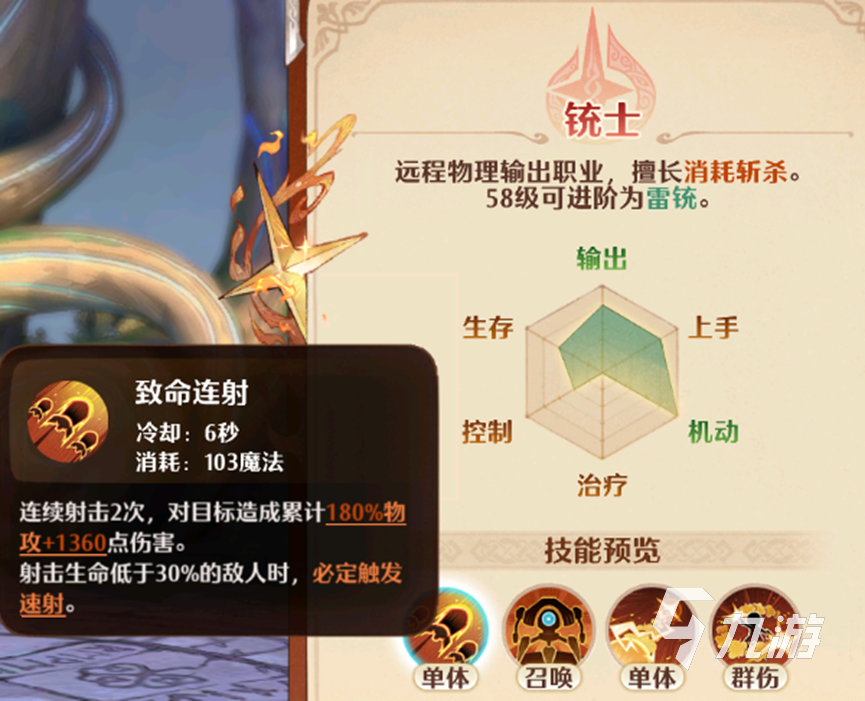 森之国度铳士好用吗 森之国度统士职业介绍