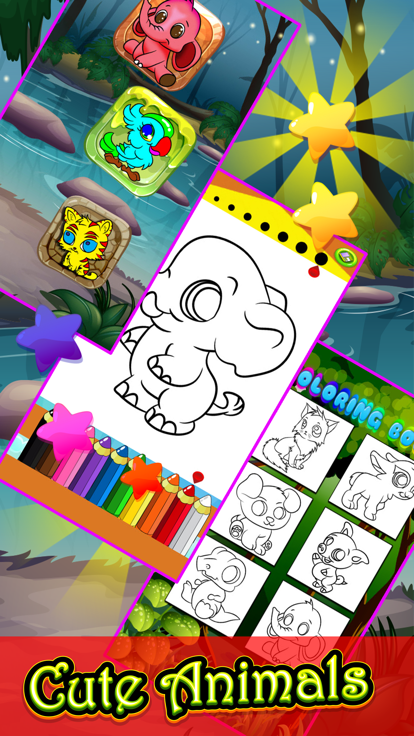 Dinosaurs Animal and Easter Eggs Coloring Pag截图4
