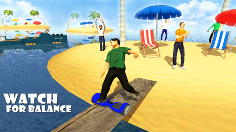 Beach Race Scooter Stunt Game截图1