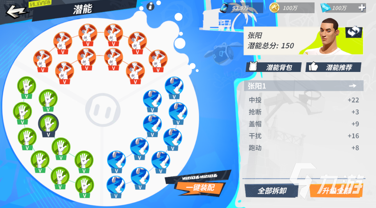 全明星街球派对张阳潜能选什么 全明星街球派对张阳潜能分享