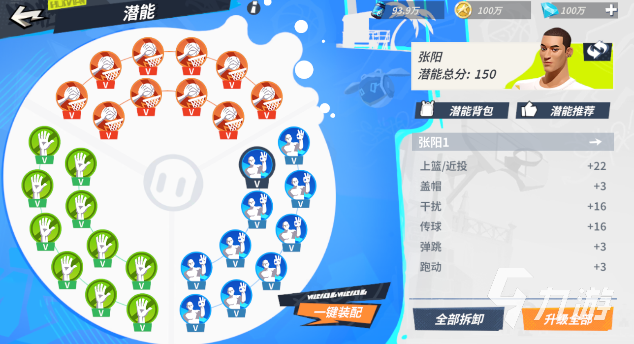 全明星街球派对张阳潜能选什么 全明星街球派对张阳潜能分享