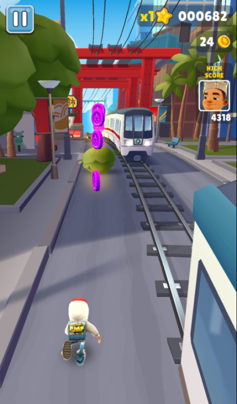 地铁跑酷紫截图1