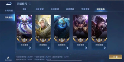 王者荣耀s34赛季英雄排行榜