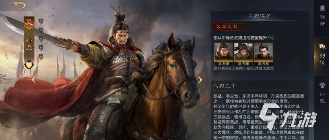 三国谋定天下孙坚怎么样 三国谋定天下孙坚强势阵容分享