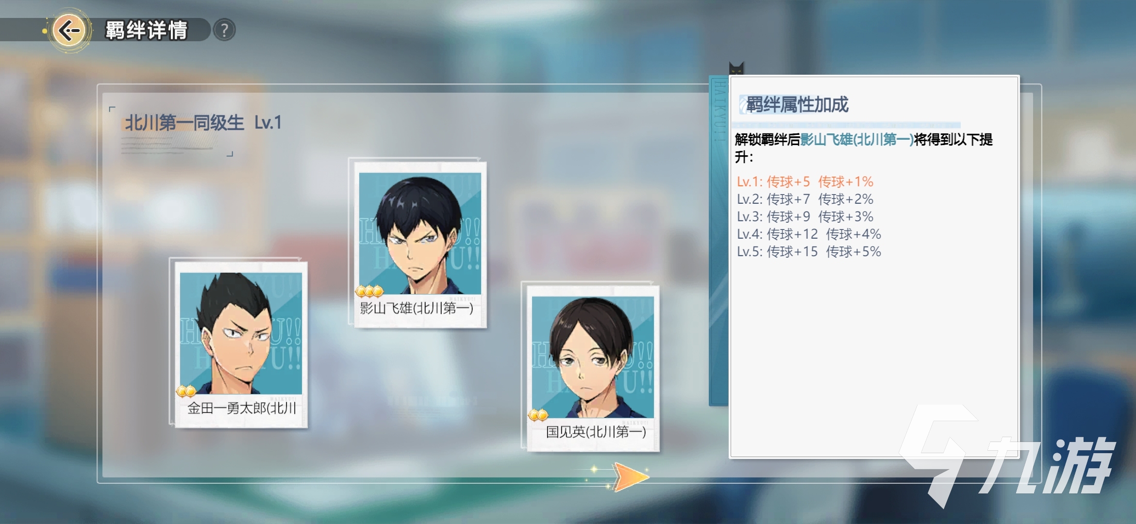 排球少年手游北川第一中学强度排行 北川一中值得培养吗