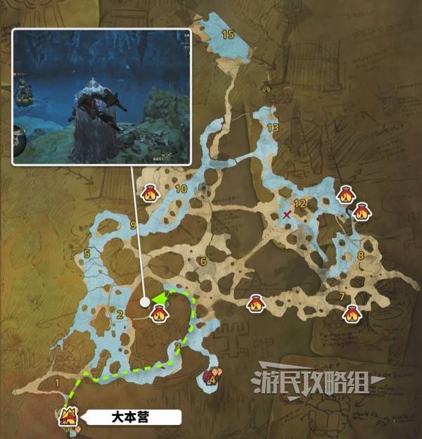 《怪物猎人荒野》绯红森林钓鱼点位置地图及可钓鱼类一览