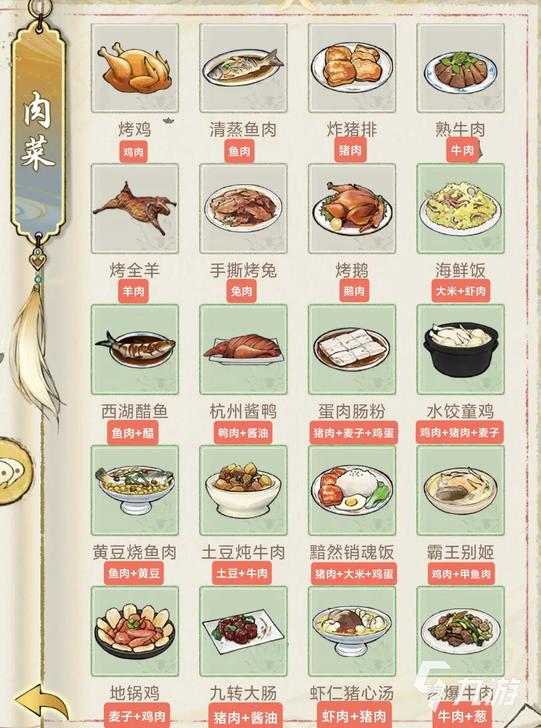 华夏千秋菜谱选择方案有哪些 华夏千秋菜谱选择建议
