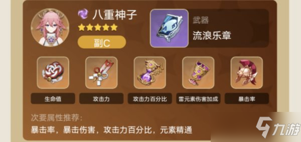 原神雷八万班阵容武器圣遗物搭配攻略
