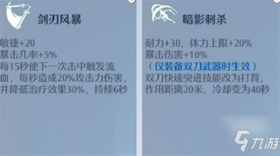 諾亞之心雙刀技能天賦加點(diǎn)推薦
