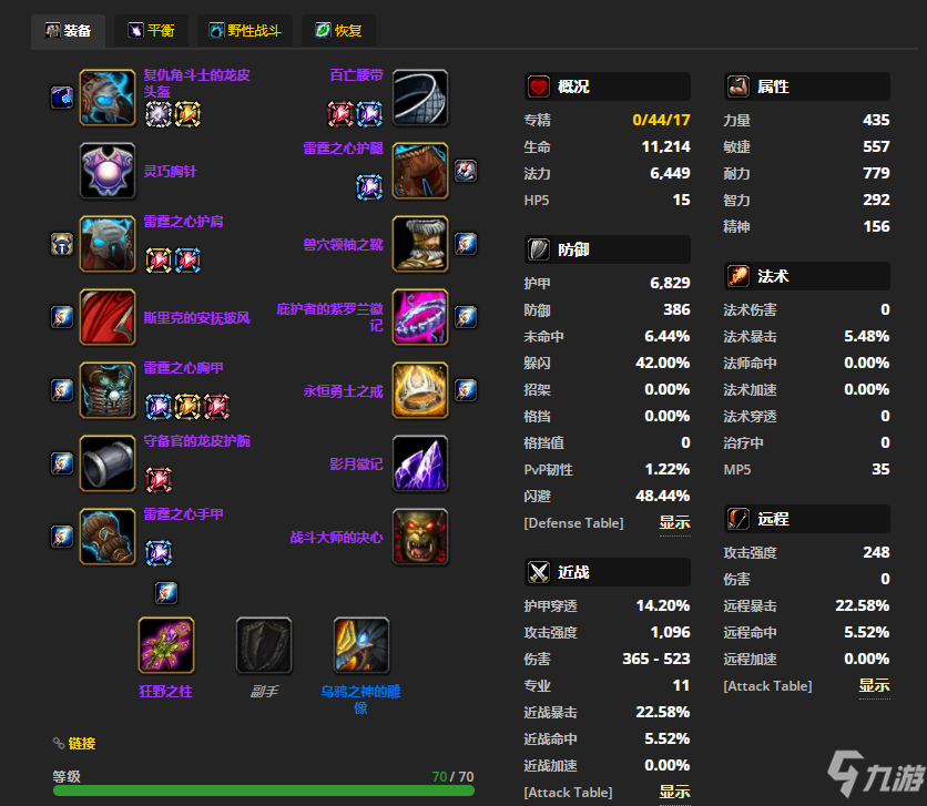魔兽世界tbcP4熊德怎么配装