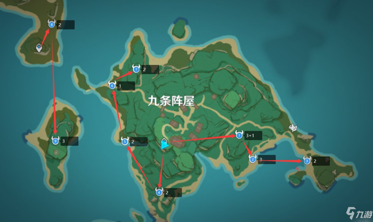 原神2.6刀镡采集路线分享