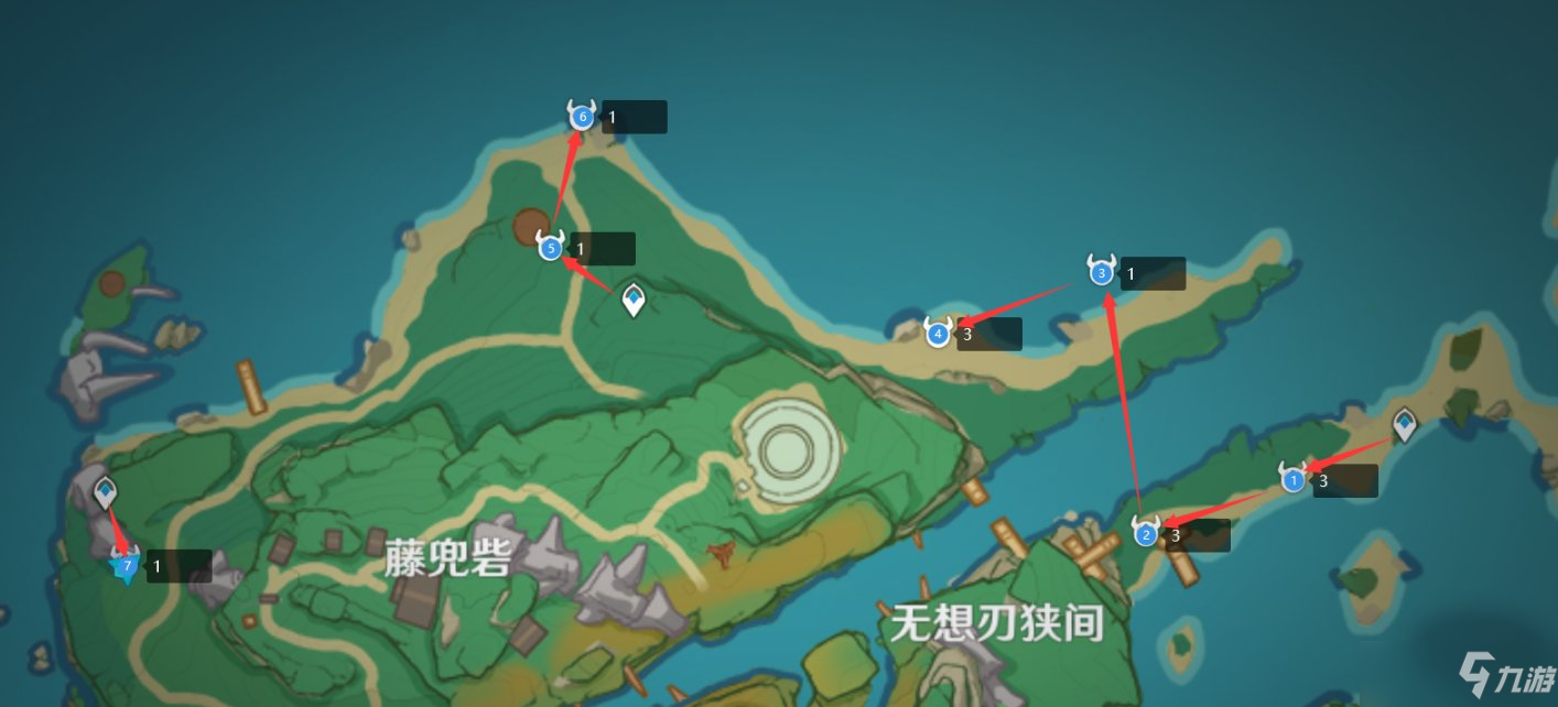 原神2.6刀镡采集路线一览