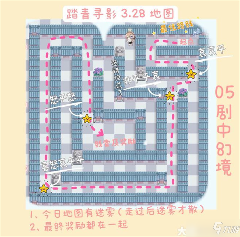 绝对演绎踏青寻影攻略：1-5关全关卡地图路线与面具搭配方案分享[多图]