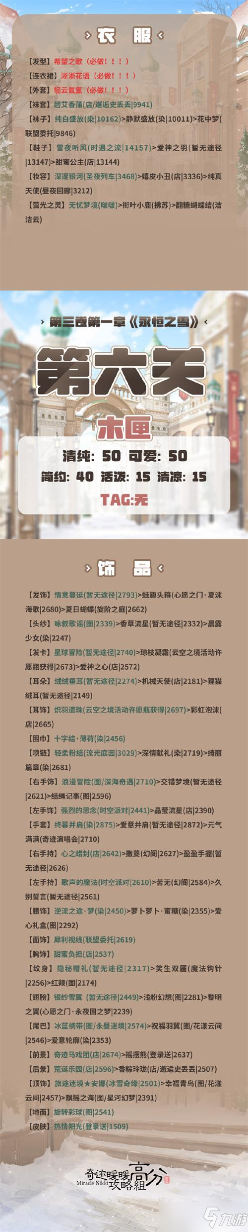 《奇迹暖暖》木匣完美搭配攻略