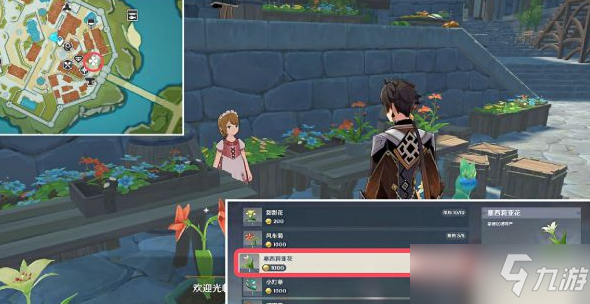 原神神里兄妹与温迪突破材料采集路线