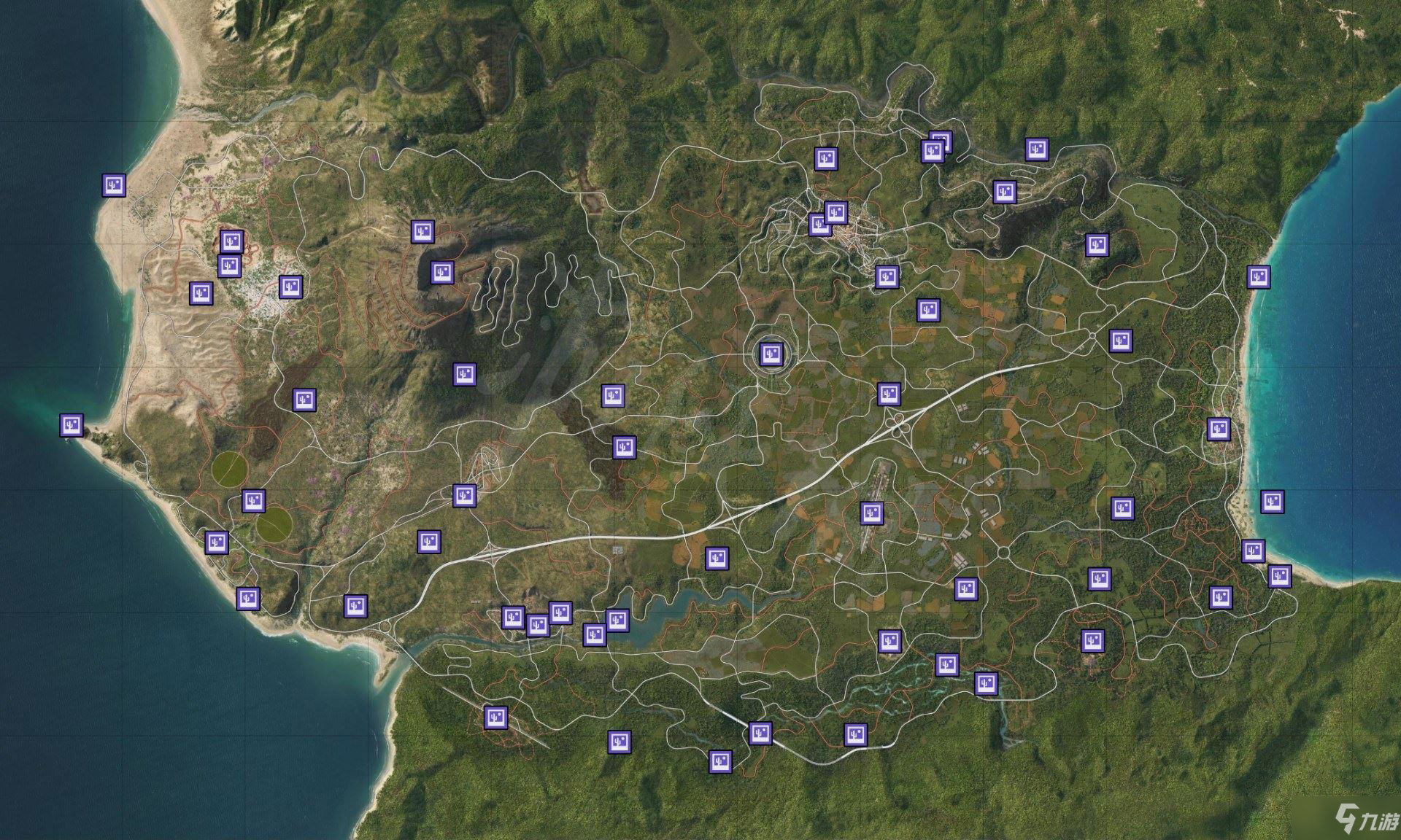 《極限競速地平線5》全收集點地圖位置匯總 藏寶圖及賽事點位大全