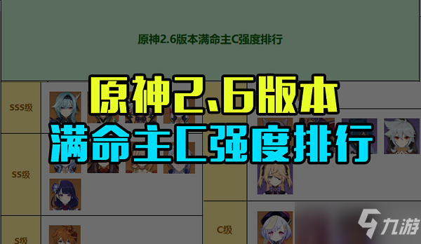 原神2.6滿命主C強度排名是什么？