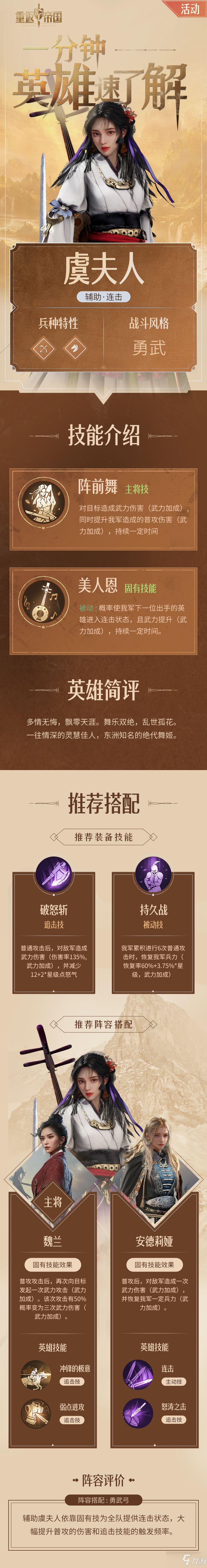 《重返帝国》虞夫人加点推荐