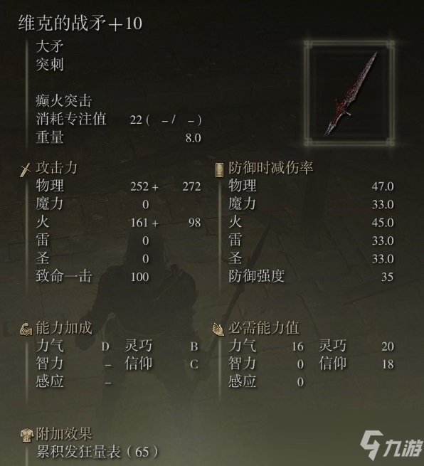 《艾尔登法环》维克的战矛使用心得分享