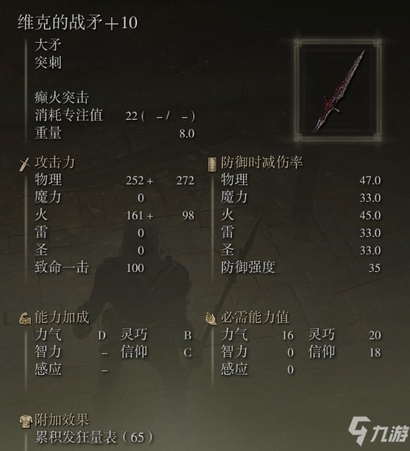 《艾尔登法环》维克的战矛使用心得分享