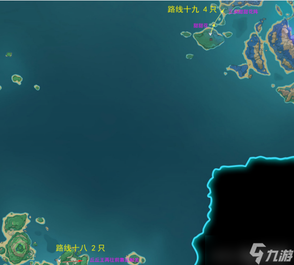 原神骗骗花采集路线图