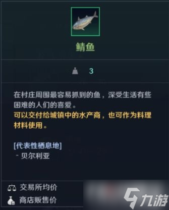 《黑色沙漠》全鱼类图鉴