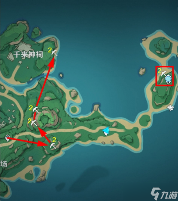 《原神》鶴觀島紫晶礦在哪？鶴觀島紫晶礦采集路線分享