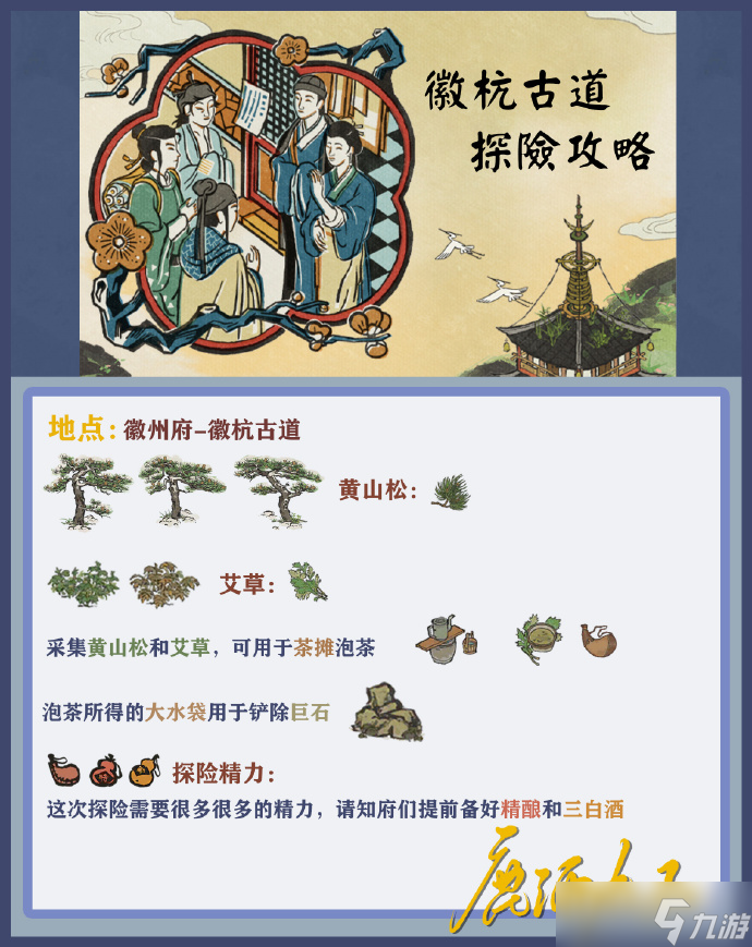 江南百景图徽杭古道探险攻略大全：剧情解谜、资源位置、彩蛋宝箱[多图]