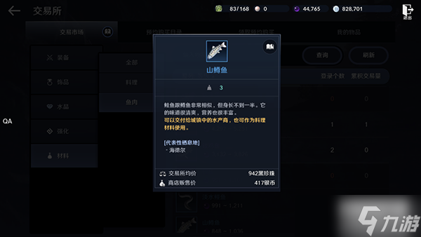 黑色沙漠手游鱼类分布位置大全