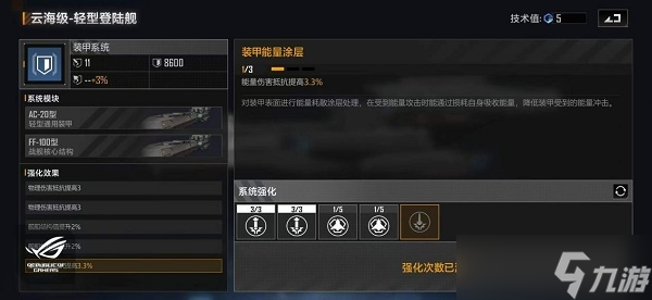 《无尽的拉格朗日》2022云海级轻型登陆舰加点推荐