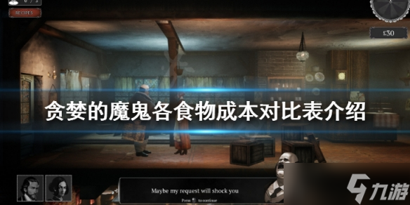 《贪婪的魔鬼》怎么赚钱 各食物成本对比表介绍