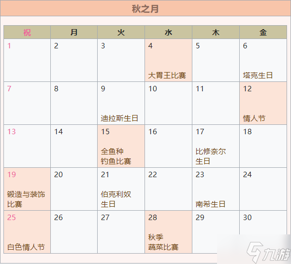 《符文工房4特别版》秋季有什么事件