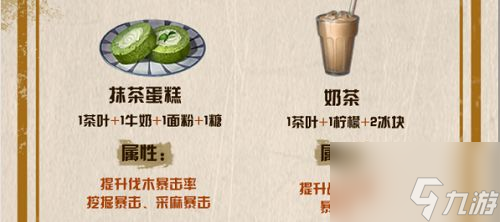 明日之后茶叶食谱大全 茶叶食谱配方一览2022