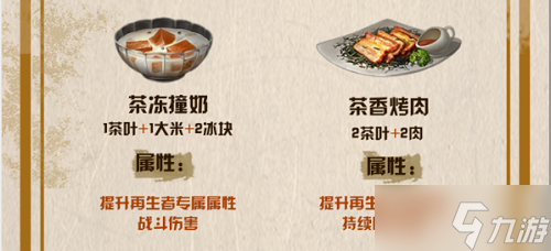 《明日之后》茶叶食谱配方一览