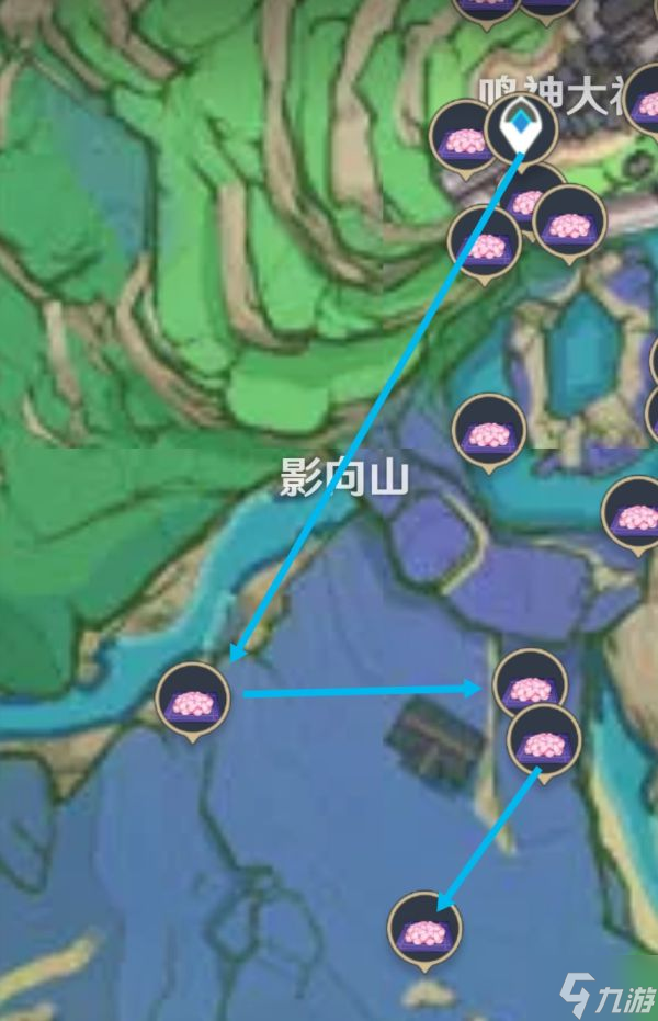 《原神》稻妻特产绯樱绣球采集路线分享