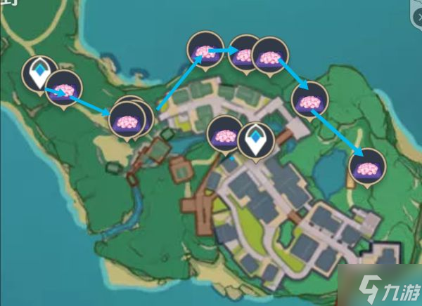 《原神》稻妻特产绯樱绣球采集路线分享