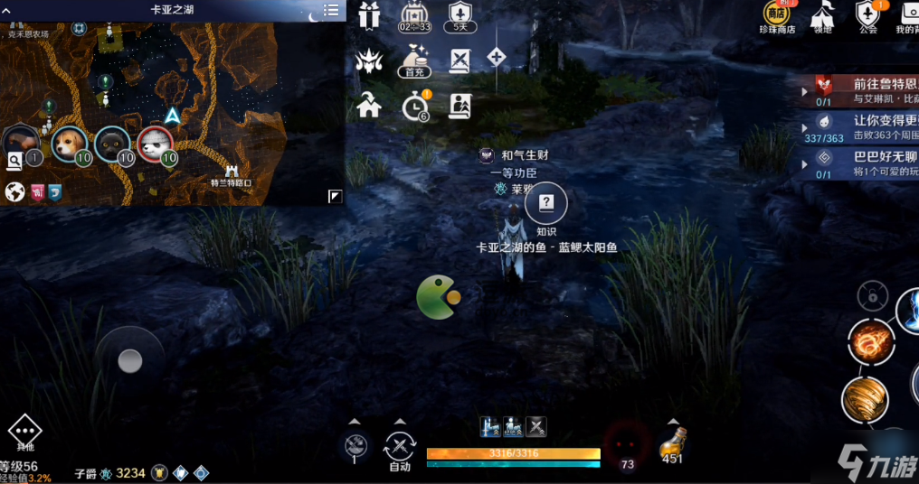 黑色沙漠卡亚之湖的鱼知识位置分享