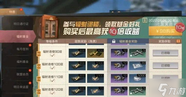 明日之后輻射基金多少錢？2022輻射基金獎勵匯總