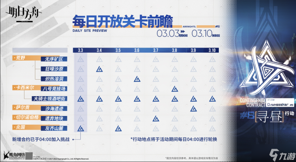 《明日方舟》淵默行動每日關(guān)卡前瞻