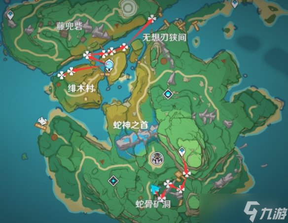 《原神》2.7鸣草采集点 2.7鸣草采集路线