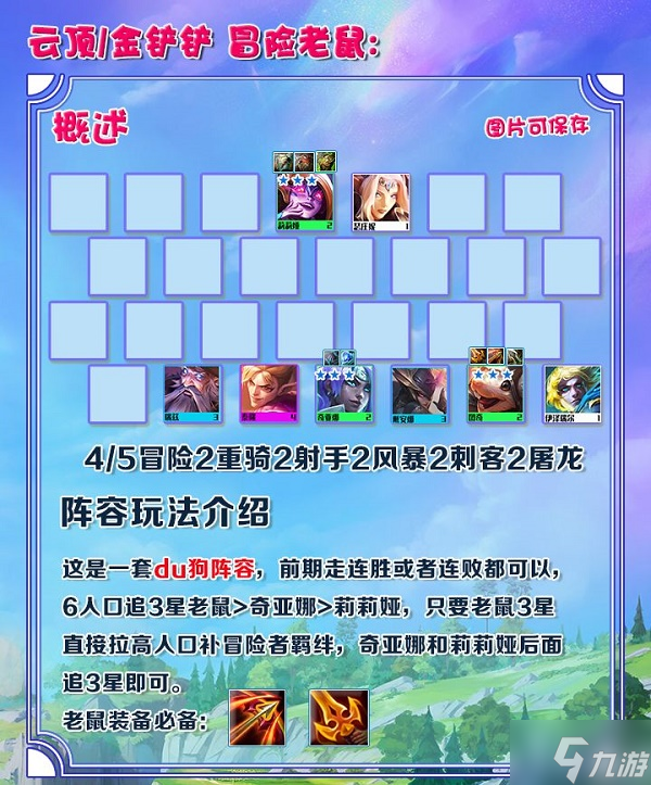 《金铲铲之战》巨龙之境冒险老鼠阵容搭配攻略