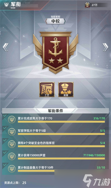 《奮戰(zhàn)海戰(zhàn)》軍銜體系介紹