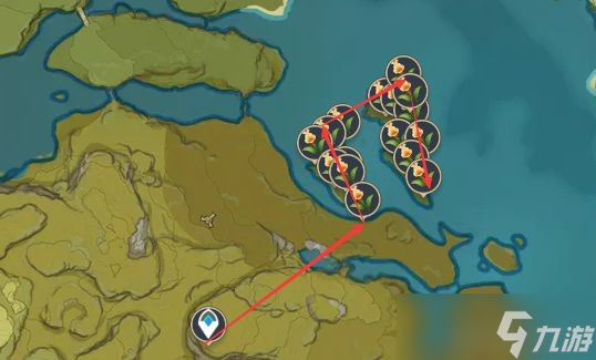 《原神》金鱼草快速采集线路推荐
